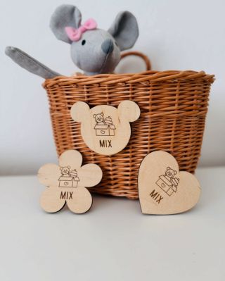 N O V I N K A 3️⃣ nové tvary dřevěných štítků na boxy! #stitkynaboxy #stitky #detskypokoj #dekoracedopokojicku #novinka