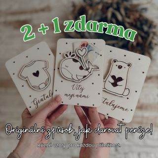 AKCE 2+1 ZDARMA – platí do konce dubna! 🎉 Zapomeňte na nudné papírové obálky! Překvapte originální dřevěnou kapsou na...